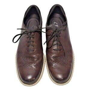 Cole Haan Men's 2.0 ZeroGrand Perforated Leather Wingtip Shoes Size 8.5M C33816